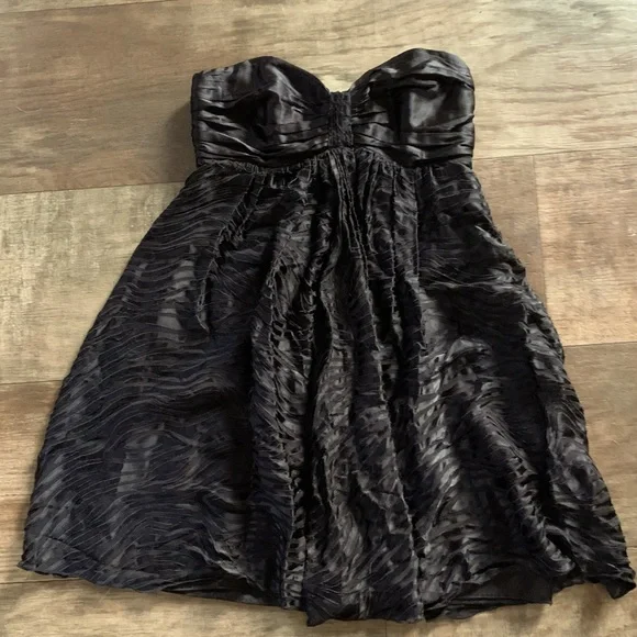 Express strapless silk dress- little black dress - Picture 1 of 7